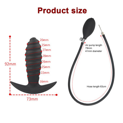 Inflatable Pump Anal Plug Silicone Super Big Butt Plug Dildo Prostate Massager Anus Extender Dilator Sex Toys for Women