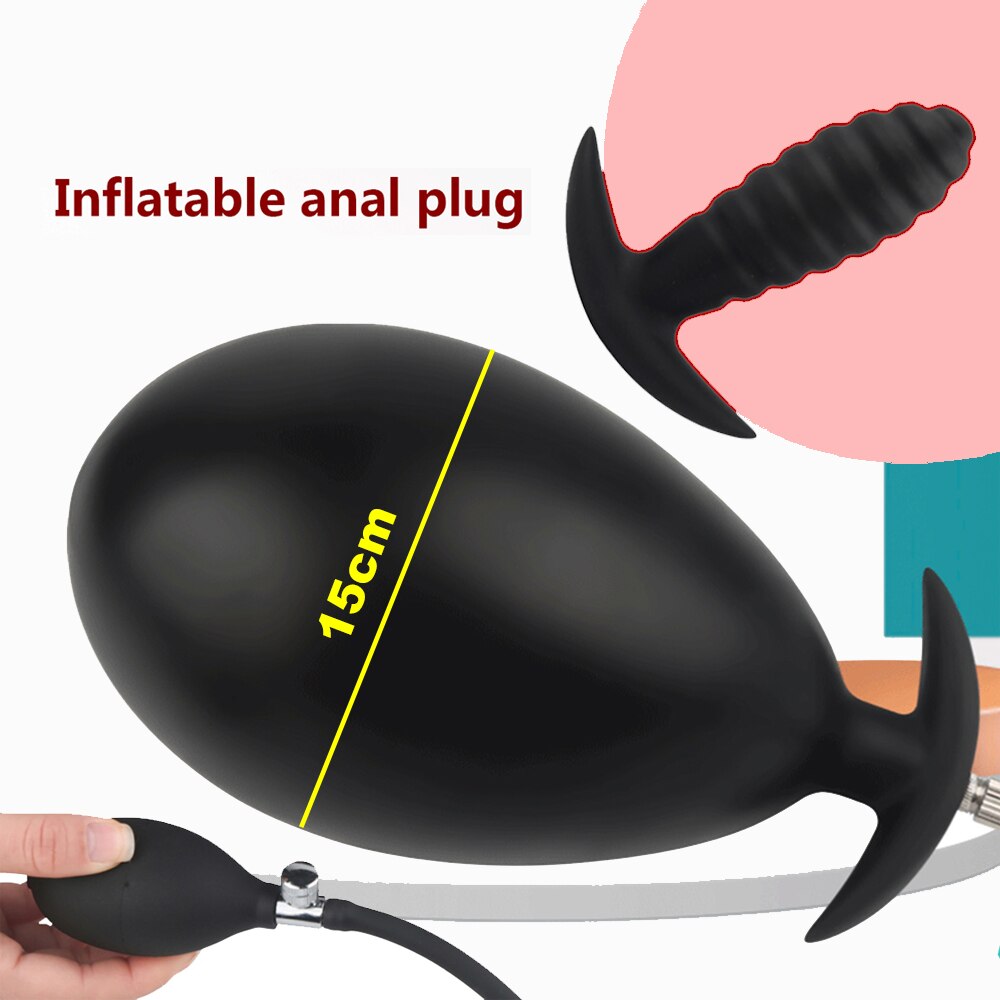 Inflatable Pump Anal Plug Silicone Super Big Butt Plug Dildo Prostate Massager Anus Extender Dilator Sex Toys for Women