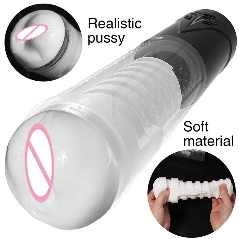 Jiuai Cheap Price 3D Artificial Vagina Automatic Sucking Thrusting Masturbator Cup Adult Sex Toy For Men