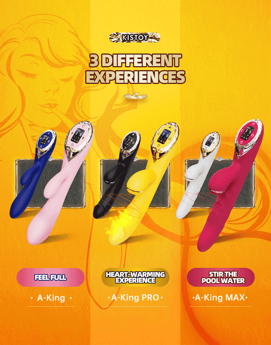 KISTOY A-King Series Powerful Vibrating Function Realistic Clitoris G Spot Stimulator Heating Dildo Sex Toy for Women