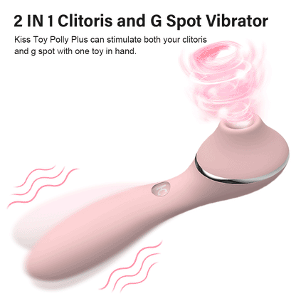 KISTOY Polly Plus 2-in-1 Warmer Vibrator Clitoris Sucking G-spot Stimulator Vibrating Dildo Sex Toys for Women