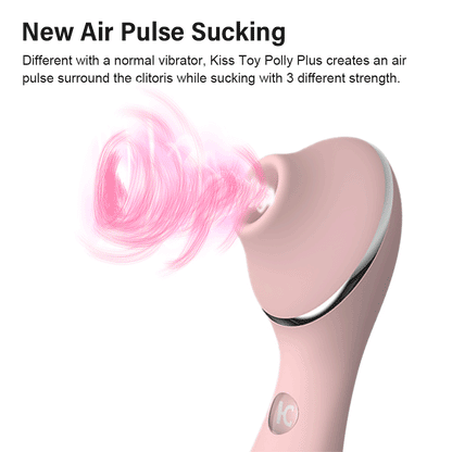 KISTOY Polly Plus 2-in-1 Warmer Vibrator Clitoris Sucking G-Spot Stimulator Vibrating Dildo Sex Toy for Women