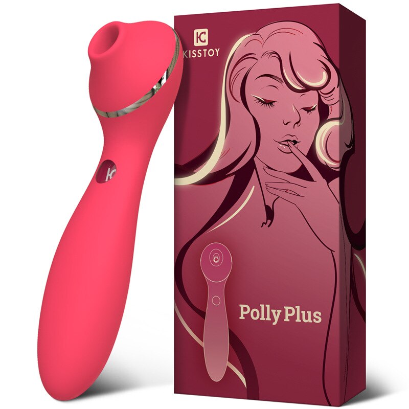 KISTOY Polly Plus 2-in-1 Warmer Vibrator Clitoris Sucking G-spot Stimulator Vibrating Dildo Sex Toys for Women