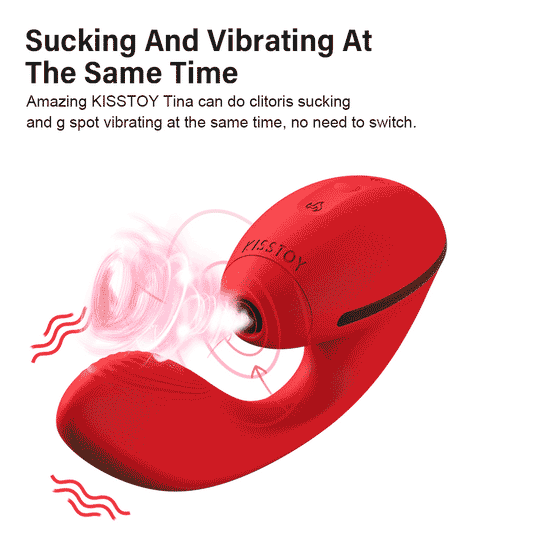 KISTOY Tina Wearable Sucking Vibrator Heating G-spot Stimulator Powerful Clitoris Sucker Sex Toys for Women