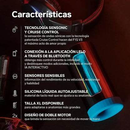 LELO F1S V3 Male Masturbator Pleasure Console with App Automatic Masturbator with 8 Settings and AI. Adult Sex Toys for Men