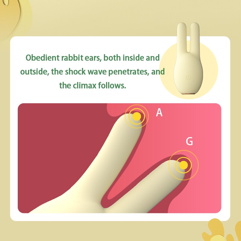Rabbit Vibrator G-Spot Massage Female Nipple Clamp Clitoris Vagina Stimulator Female Masturbator