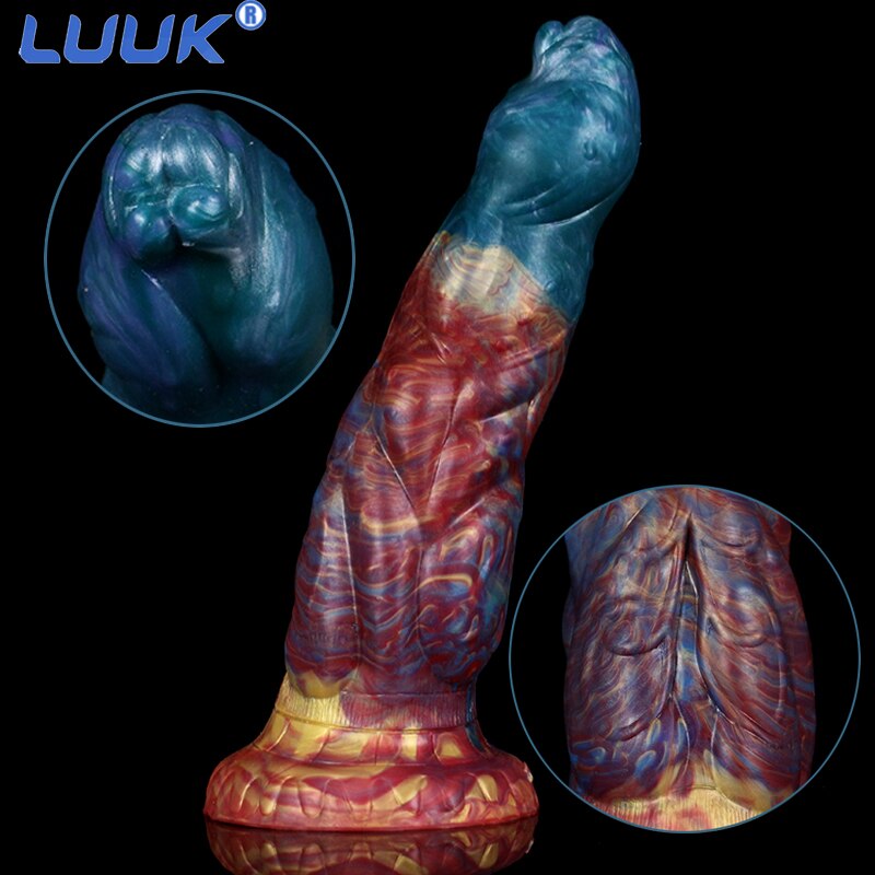 LUUK 6CM Thick Streamer Color Dildo Huge Glans Anal Plug with Powerful Suction Cup Sex Toys for Women Sexual Fantasy Products
