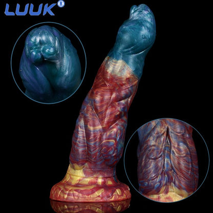 LUUK 6CM Thick Streamer Color Dildo Huge Glans Anal Plug with Powerful Suction Cup Sex Toys for Women Sexual Fantasy Products