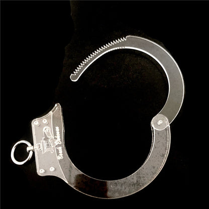 Latest Clear Crystal Adjustable Restraint Necklet Collar with Metal Ring Restraint Adult Bondage Bdsm Sex Toy for Male Female