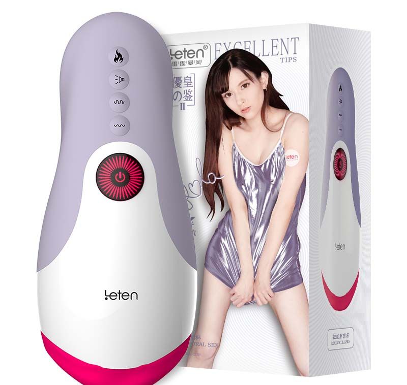 LeTen Automatic Ret retractable heating cup, deep throat blowjob masturbation, sucking, thrusting vibrator, sex toy for adults