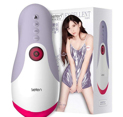 LeTen Automatic Ret retractable heating cup, deep throat blowjob masturbation, sucking, thrusting vibrator, sex toy for adults