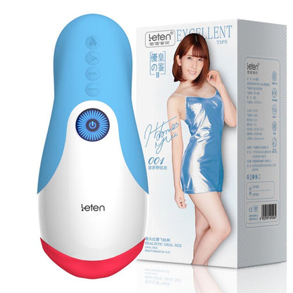 LeTen Automatic Ret retractable heating cup, deep throat blowjob masturbation, sucking, thrusting vibrator, sex toy for adults