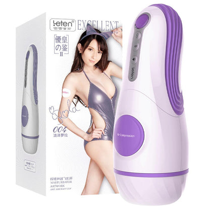 LeTen Automatic Ret retractable heating cup, deep throat blowjob masturbation, sucking, thrusting vibrator, sex toy for adults