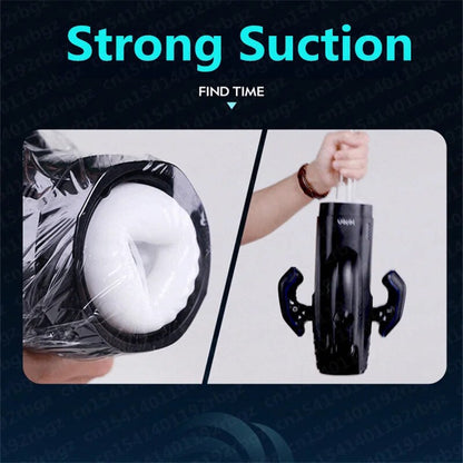 Leten 3D Machine Male Vagina, 10-Mode Retractable Automatic Sex Toy