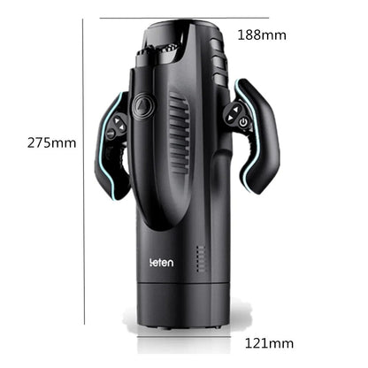 Leten 3D Machine Male Vagina, 10-Mode Retractable Automatic Sex Toy
