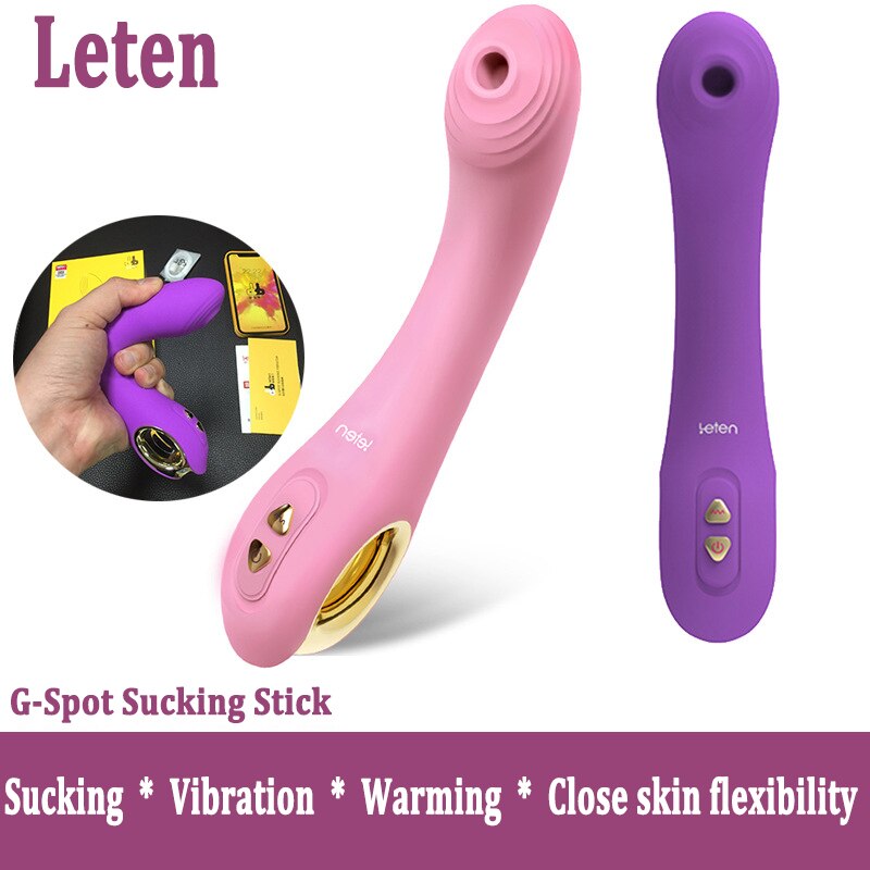 Leten Automatic Sucking Heating Dildo Vibrator Sex Toys for Women G-Spot Vagina Vibrating Stick Female Masturbation Sex Products