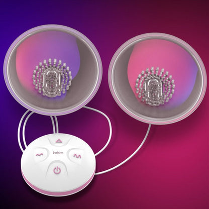 Leten Breast Pump Sex Toys for Women Nipple Sucker Stretcher Massager Remote Control Vibrators 10 Vibrating Mode Sucking Licking