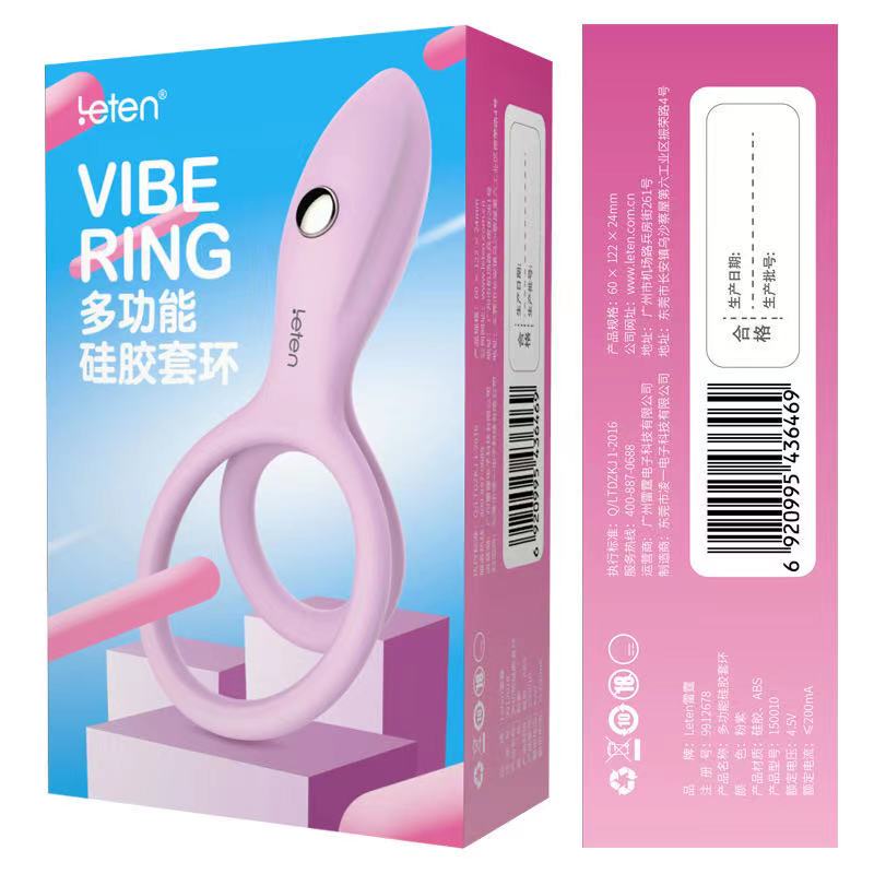 Leten Cock Ring Vibrators Reusable Silicone Dildo Penis Enlargement Delayed Ejaculation Anal Couples Chastity Sexy Toys for Men