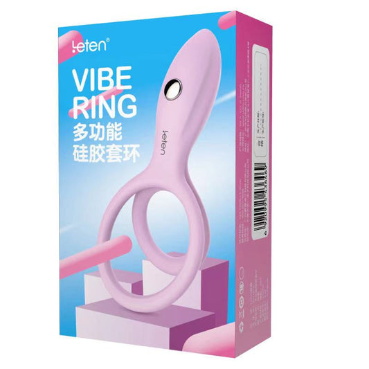 Leten Cock Ring Vibrators Reusable Silicone Dildo Penis Enlargement Delayed Ejaculation Anal Couples Chastity Sexy Toys for Men