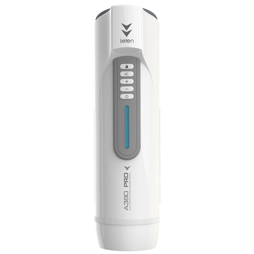 Leten Electric Piston Heating Vagina Vibrator Male Automatic Overlength Thrusting Masturbation Voice Sucking Sex Toys for Men