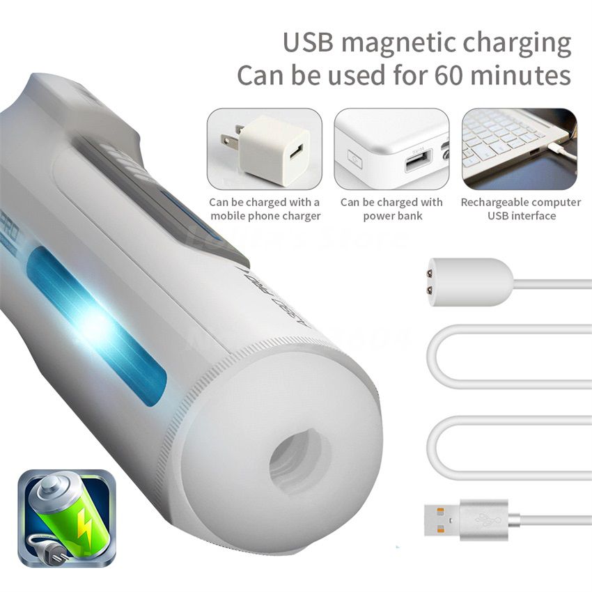 Leten Electric Piston Heating Vagina Vibrator, Male Automatic Overlength Thrusting Masturbation, Voice Sucking Sex Toys for Men