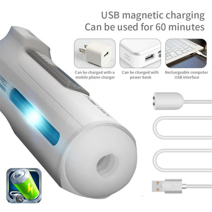 Leten Electric Piston Heating Vagina Vibrator Male Automatic Overlength Thrusting Masturbation Voice Sucking Sex Toys for Men