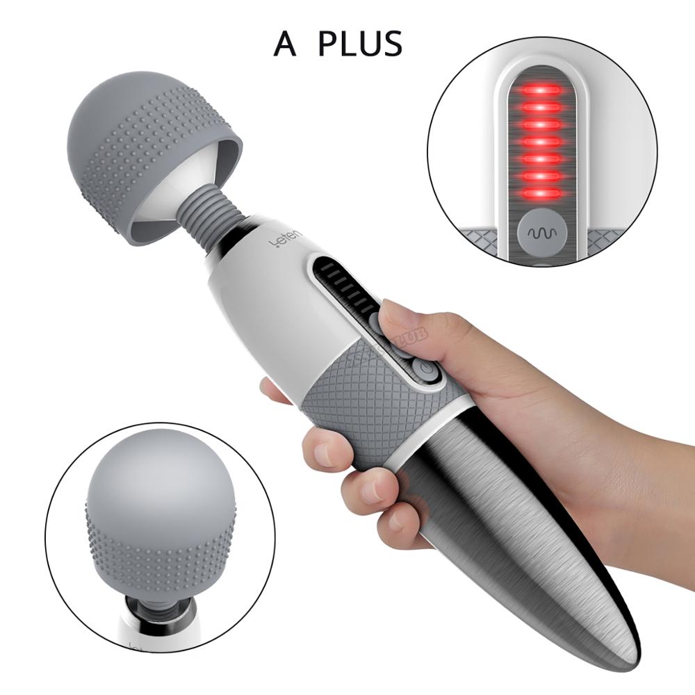 Leten Lightning Huge Head Vibrator for Female Masturbation. AV Magic Wand Massager Nipple Clitoris Stimulator Sex Toys for Women