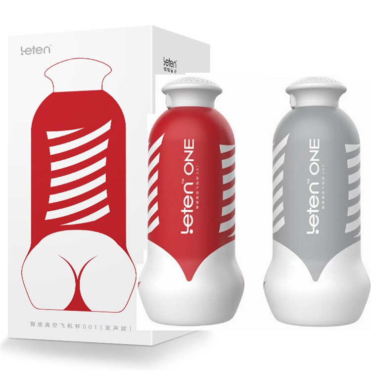 Leten Masturbator for Men Toy - Three-Stoma Air-Sucking Fully Automatic Female Sex Moaning. Virtual Skin for Men.