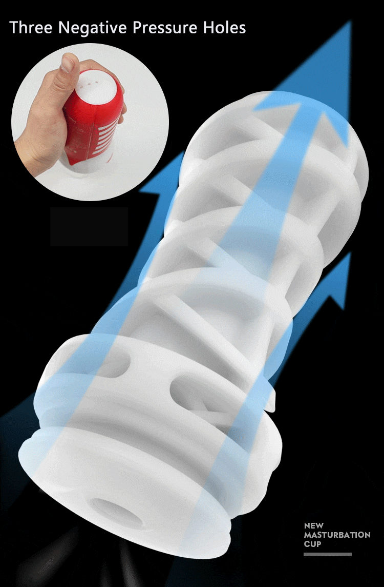 Leten Masturbator for Men Toy - Three-Stoma Air-Sucking Fully Automatic Female Sex Moaning. Virtual Skin for Men.