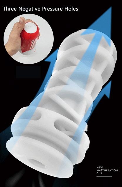 Leten Masturbator for Men Toy - Three-Stoma Air-Sucking Fully Automatic Female Sex Moaning. Virtual Skin for Men.