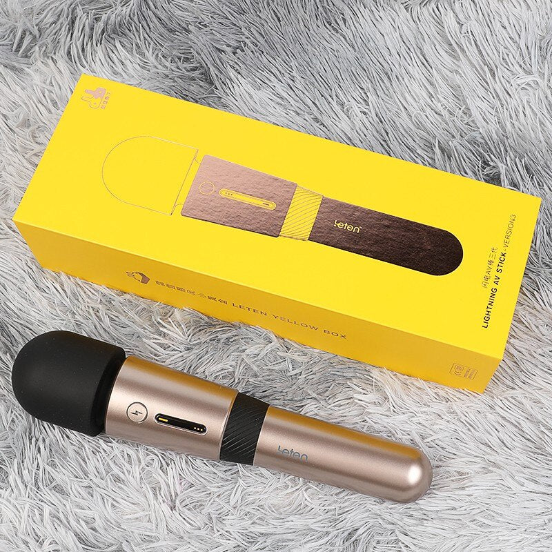 Leten Third-Generation Lightning Massage Wand Vibrator for Vagina Clitoris Stimulation, Masturbator Adult Sex Toy for Women
