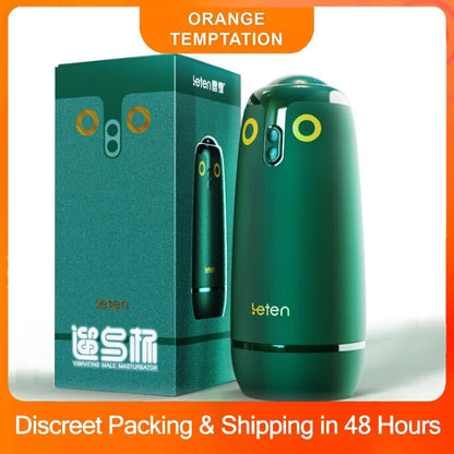 Leten Vibrator Masterbator Owl Pattern Sexy Toy for Men Application Control Vacuum Automatic Vagina