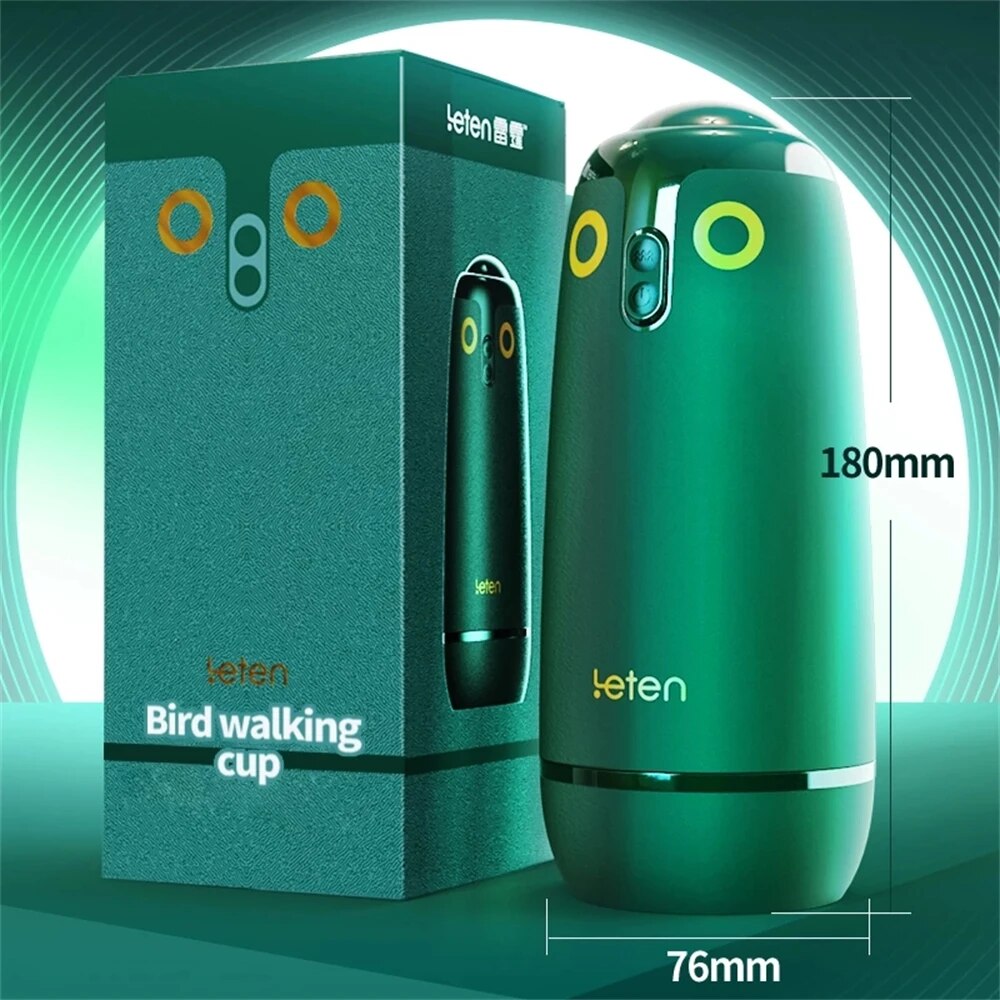 Leten Vibrator Masterbator Owl Pattern Sexy Toy for Men Application Control Vacuum Automatic Vagina