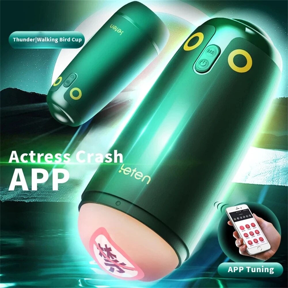 Leten Vibrator Masterbator Owl Pattern Sexy Toy for Men Application Control Vacuum Automatic Vagina