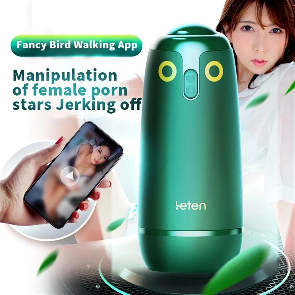 Leten Vibrator Masterbator Owl Pattern Sexy Toy for Men Application Control Vacuum Automatic Vagina