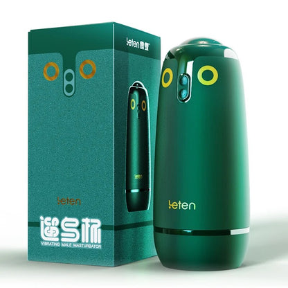 Leten Vibrator Masterbator Owl Pattern Sexy Toy for Men Application Control Vacuum Automatic Vagina