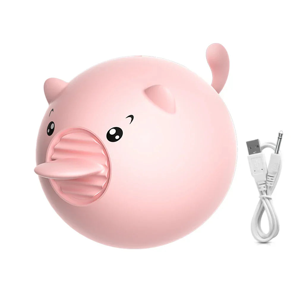 MINI Pig Lick Vibrator Clit G-spot Sex Toy for Women 10 Modes Rechargeable Quick Orgasm Arousal ...