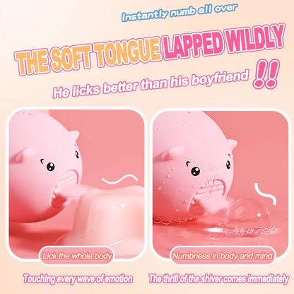 MINI หมูลิ้นเลีย Vibrator Clit G จุดกระตุ้นเพศของเล่นสำหรับผู้หญิง 10 โหมดชาร์จ Quick Orgasm เร้าอารมณ์ ...