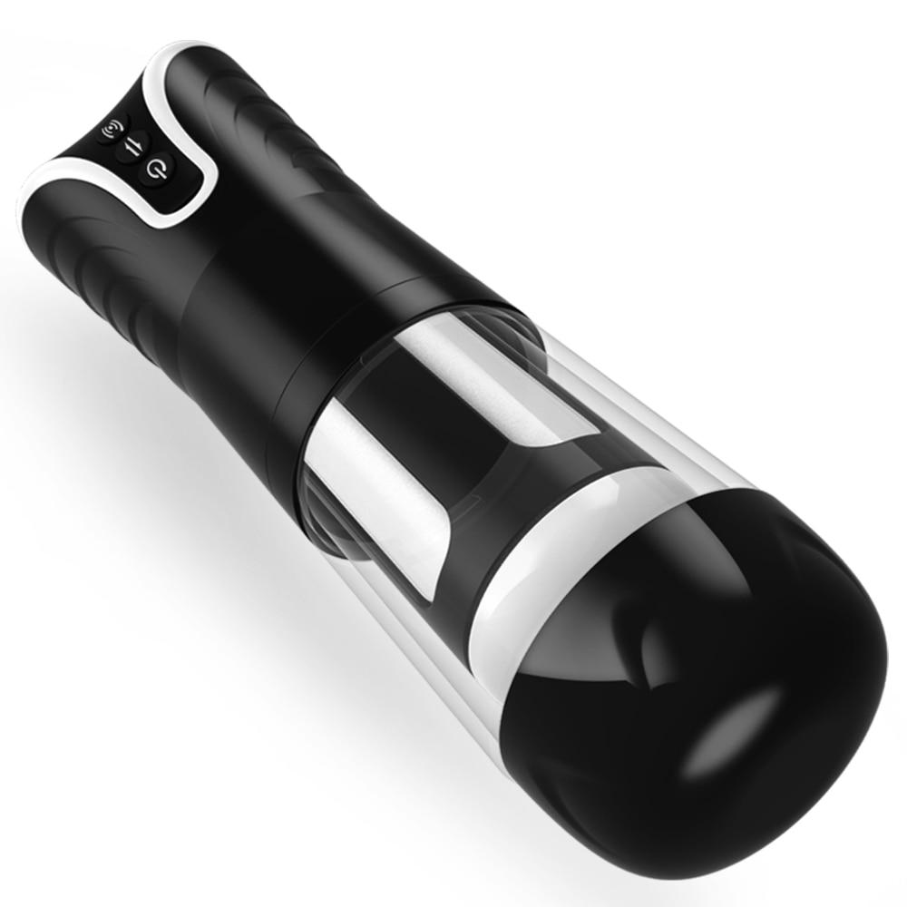Male Masturbation Retractable Aircraft Cup Automatic Intelligent Telescopic Deep Impact Sucking Sex Toys for Men Sex Shop