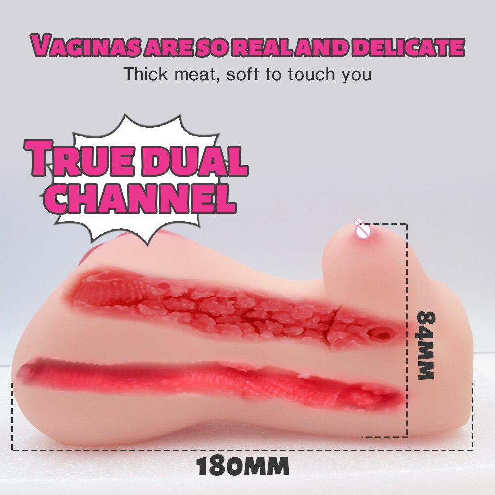 Male Masturbator Vagina Simulator Pocket Pussy Realistic 3D Breast Vagina Anal Adult Sex Toys for Men Masturbation Erotic Goods