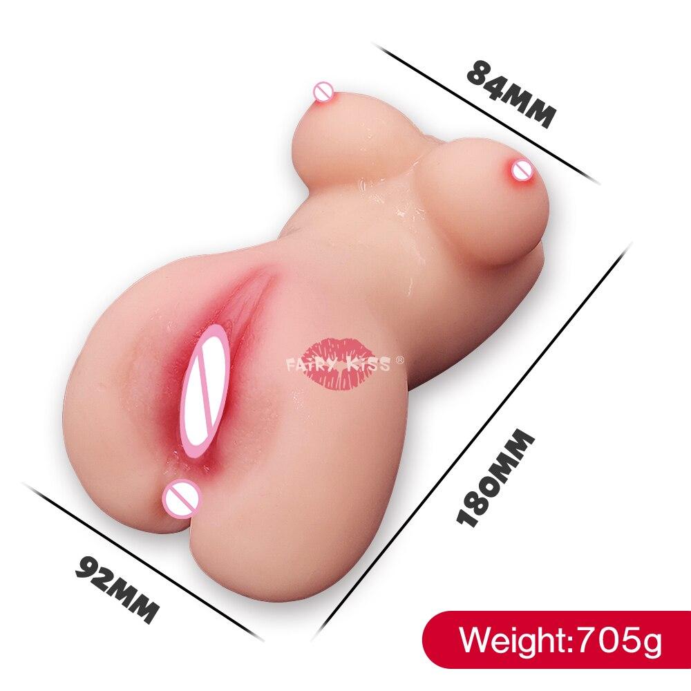 Male Masturbator Vagina Simulator Pocket Pussy Realistic 3D Breast Vagina Anal Adult Sex Toys for Men Masturbation Erotic Goods