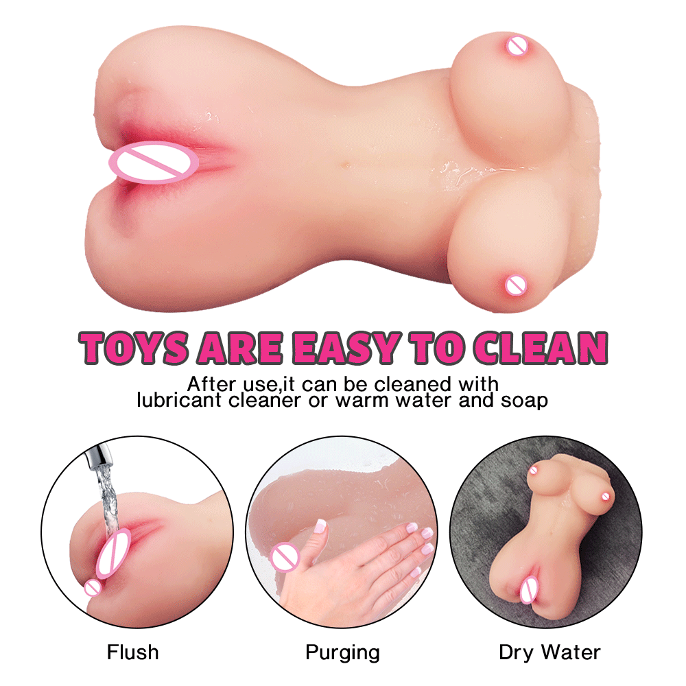 Male Masturbator Vagina Simulator Pocket Pussy Realistic 3D Breast Vagina Anal Adult Sex Toys for Men Masturbation Erotic Goods