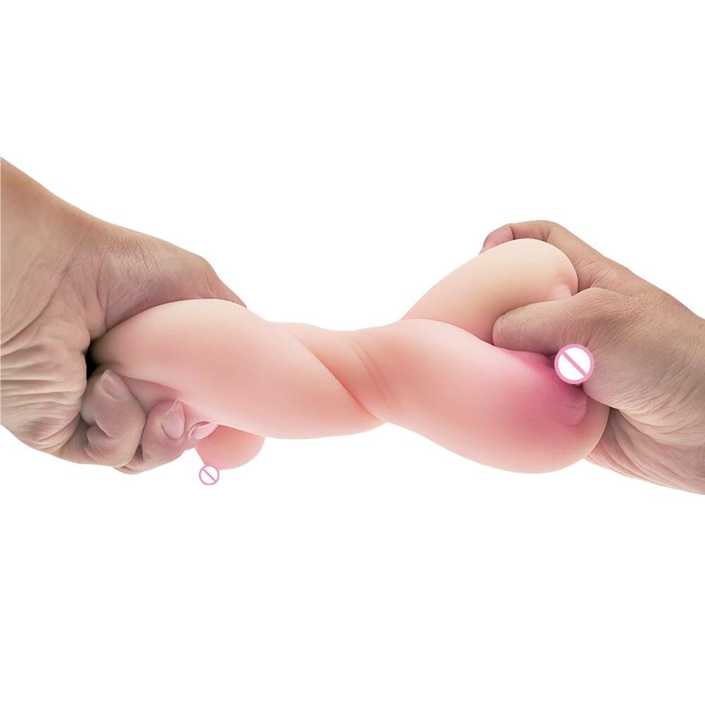 Male Masturbator Vagina Simulator Pocket Pussy Realistic 3D Breast Vagina Anal Adult Sex Toys for Men Masturbation Erotic Goods