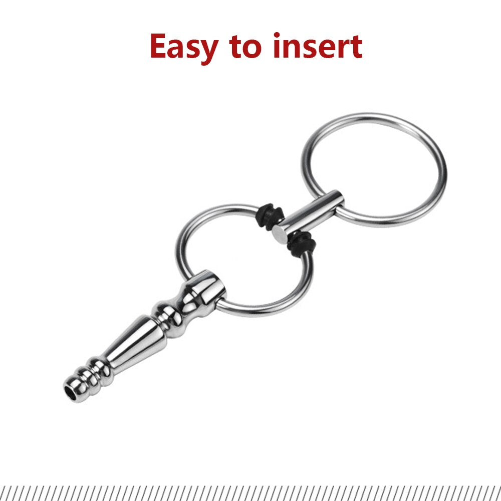 Male Urethra Catheter Sex Toys for Men Penis Ring Metal 7mm Urethral Sound Urethral Dilator Delay Ejaculation Penis Plug for Men