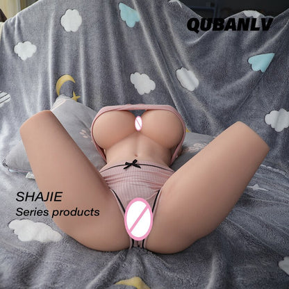 Man Masturbation 3D Rubber Doll Anal Realistic Sex Toy Female Torso Doll Vagina Anal Sexual Aids 3D Realistic Double Pussy