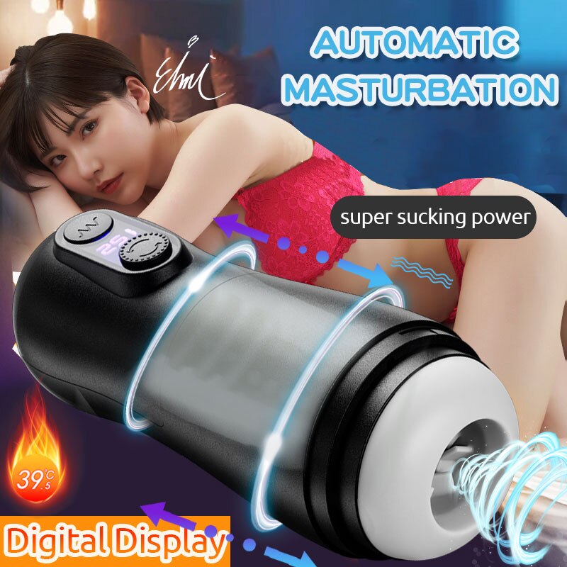 Automatic Piston Telescopic Smart Blowjob and Suction Masturbator Sex Machine for Male Adults, Sex Toys for Men