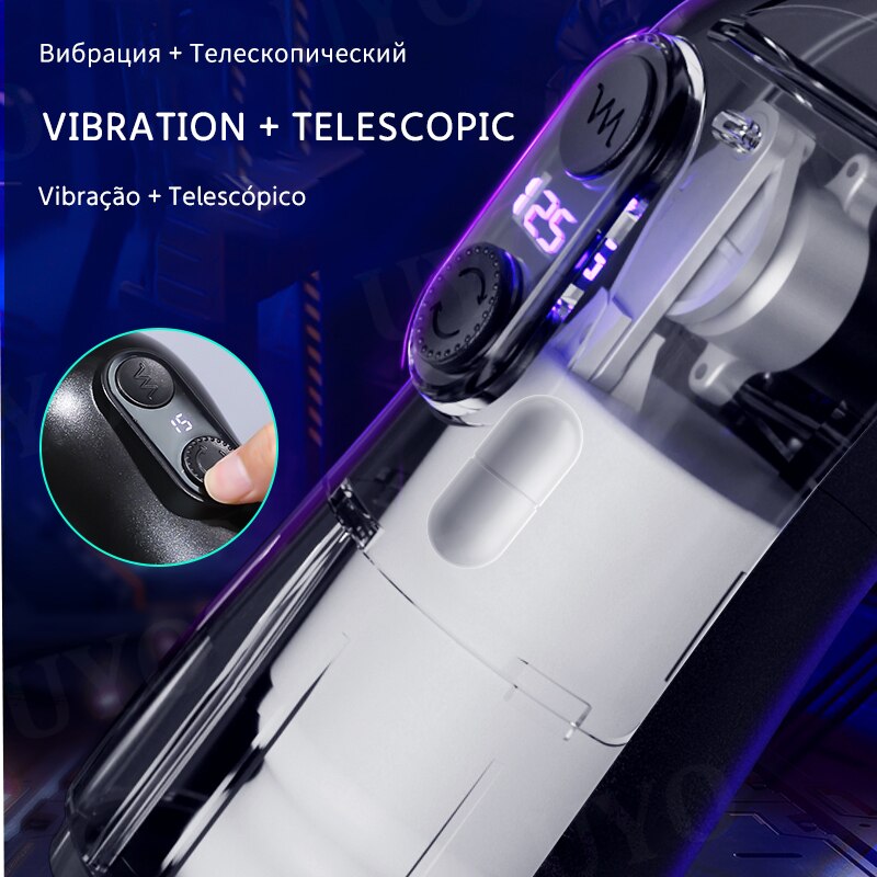Automatic Piston Telescopic Smart Blowjob and Suction Masturbator Sex Machine for Male Adults, Sex Toys for Men