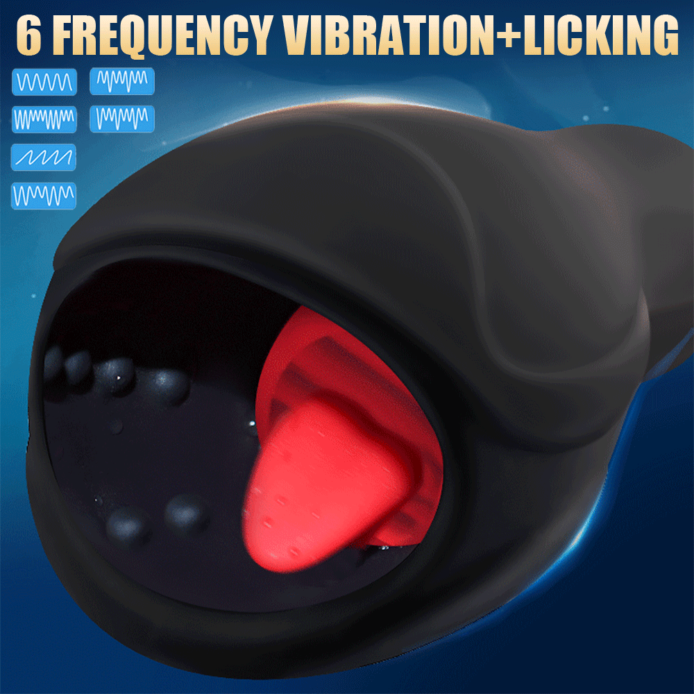 Automatic Licking Masturbation Cup Glans Massager Endurance Training Sex Toy for Men Penis Head Stimulator Male Vibrator