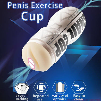 3D Pussy Masturbator Cup, Realistic Vagina Male Silicone Masturbator Suction Cup, Sex Shop Sex Toys for Men