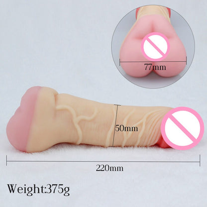 สมจริงซิลิโคนชาย Masturbator เพศของเล่นพ็อกเก็ตหีจริงช่องคลอด Anal Massager คู่ Unisex Sex Shop สำหรับ18ผู้ใหญ่เครื่องมือ